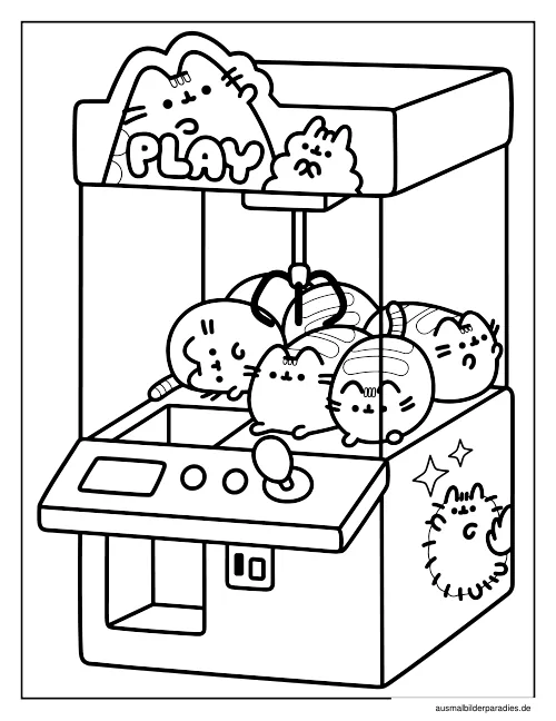 Pusheen Ausmalbild 8 - kostenlos zum Ausdrucken