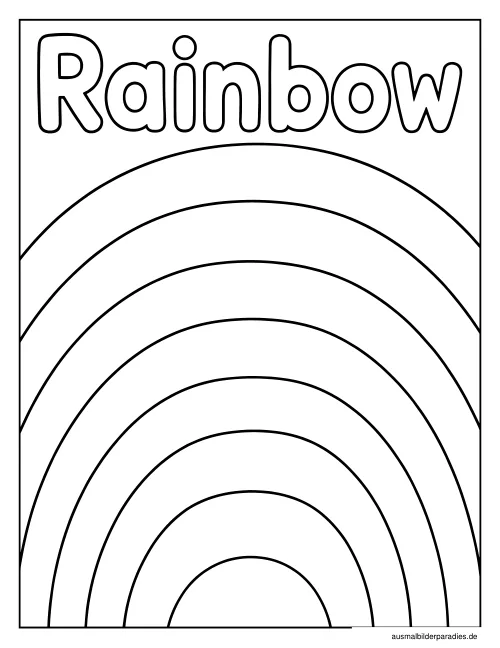 Regenbogen Ausmalbild 27 - kostenlos zum Ausdrucken