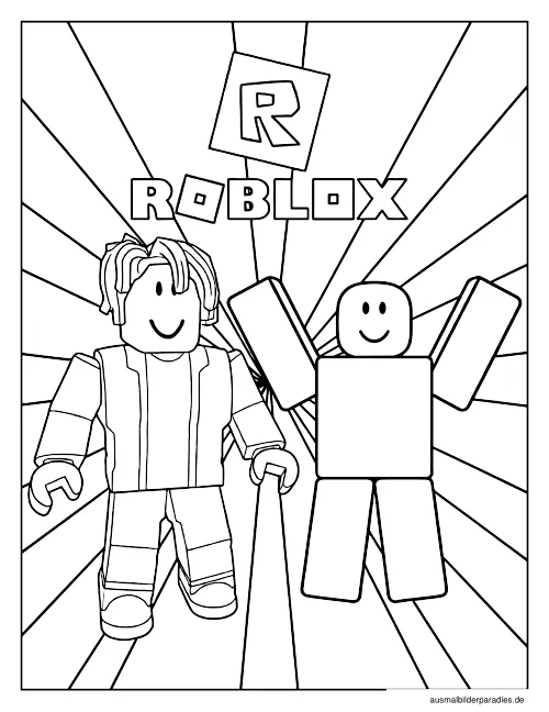 Roblox Ausmalbild 3 - kostenlos zum Ausdrucken