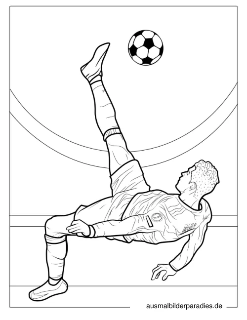 Ronaldo Ausmalbild 11 - kostenlos zum Ausdrucken