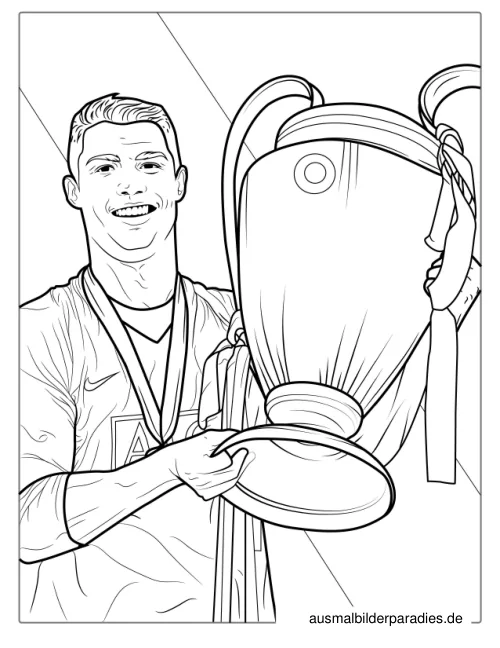 Ronaldo Ausmalbild 13 - kostenlos zum Ausdrucken