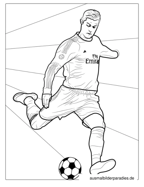 Ronaldo Ausmalbild 14 - kostenlos zum Ausdrucken