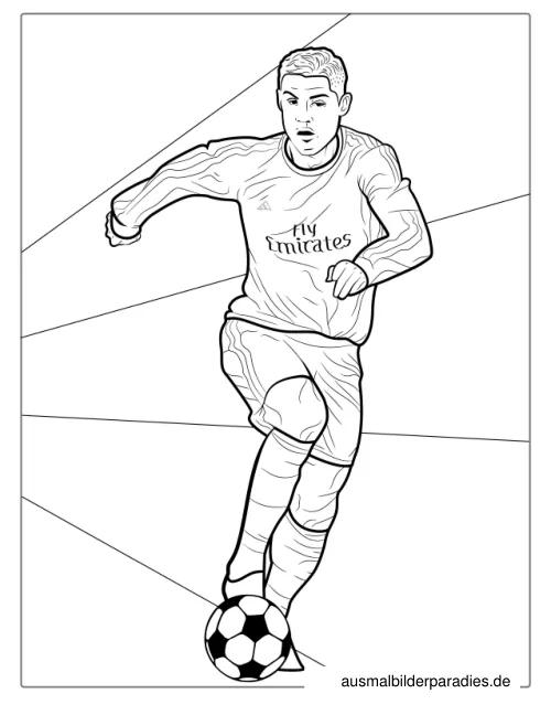 Ronaldo Ausmalbild 15 - kostenlos zum Ausdrucken