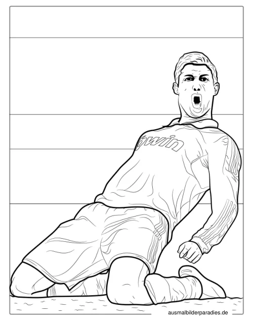 Ronaldo Ausmalbild 20 - kostenlos zum Ausdrucken