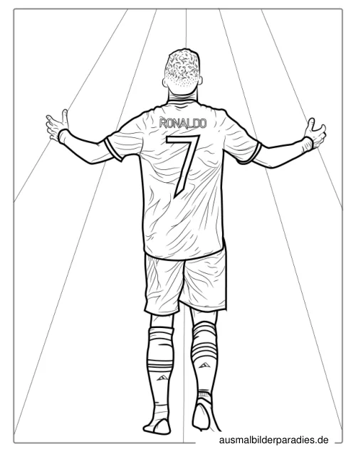 Ronaldo Ausmalbild 5 - kostenlos zum Ausdrucken