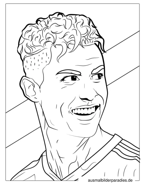Ronaldo Ausmalbild 9 - kostenlos zum Ausdrucken