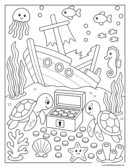 Schildkröte Ausmalbild 29 als Gratis-PDF Schildkröte Ausmalbild 29 - kostenlos zum Ausdrucken