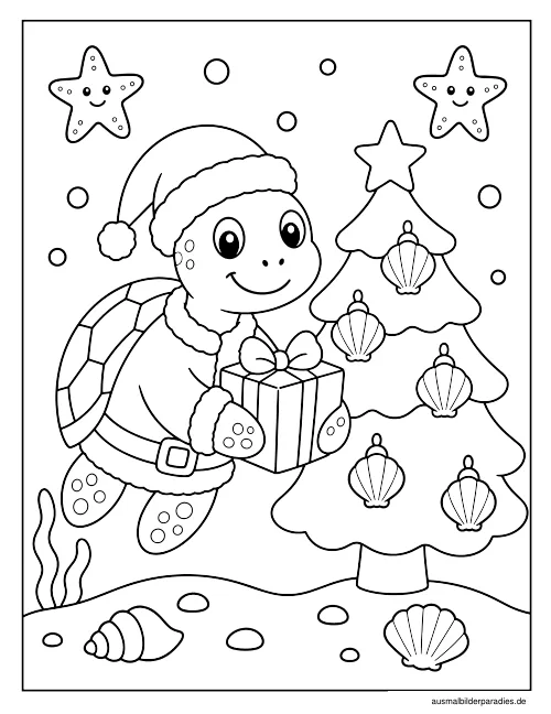 Schildkröte Ausmalbild 3 als Gratis-PDF Schildkröte Ausmalbild 3 - kostenlos zum Ausdrucken