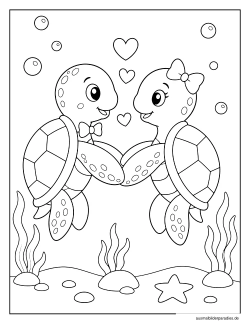 Schildkröte Ausmalbild 34 als Gratis-PDF Schildkröte Ausmalbild 34 - kostenlos zum Ausdrucken
