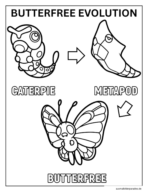 Schmetterling Ausmalbild 10 als Gratis-PDF Schmetterling Ausmalbild 10 - kostenlos zum Ausdrucken