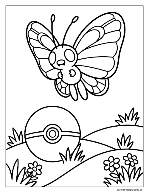 Schmetterling Ausmalbild 11 als Gratis-PDF Schmetterling Ausmalbild 11 - kostenlos zum Ausdrucken
