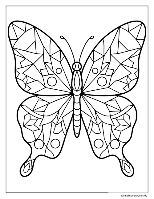 Schmetterling Ausmalbild 16 als Gratis-PDF Schmetterling Ausmalbild 16 - kostenlos zum Ausdrucken