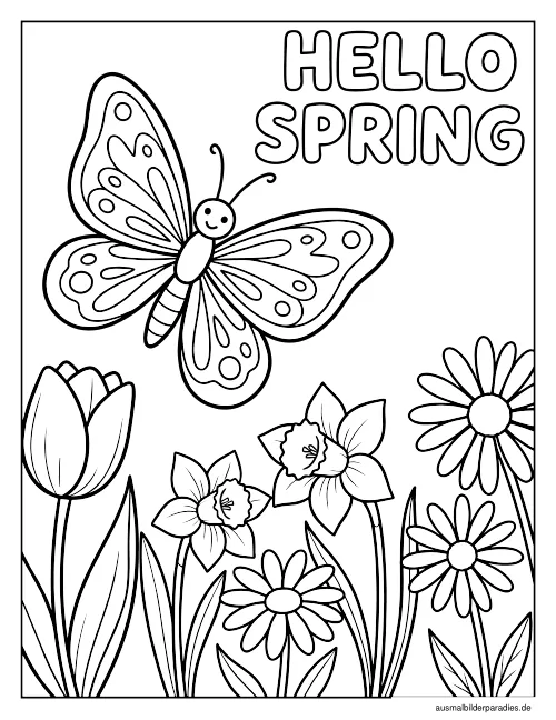 Schmetterling Ausmalbild 19 als Gratis-PDF Schmetterling Ausmalbild 19 - kostenlos zum Ausdrucken