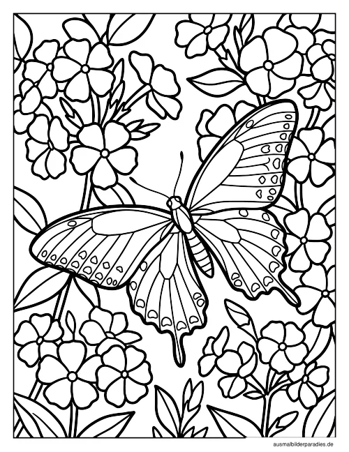 Schmetterling Ausmalbild 25 als Gratis-PDF Schmetterling Ausmalbild 25 - kostenlos zum Ausdrucken