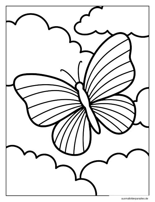 Schmetterling Ausmalbild 26 als Gratis-PDF Schmetterling Ausmalbild 26 - kostenlos zum Ausdrucken
