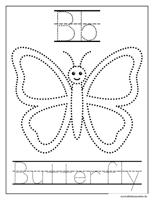 Schmetterling Ausmalbild 29 als Gratis-PDF Schmetterling Ausmalbild 29 - kostenlos zum Ausdrucken