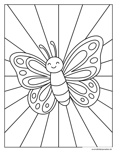 Schmetterling Ausmalbild 30 als Gratis-PDF Schmetterling Ausmalbild 30 - kostenlos zum Ausdrucken