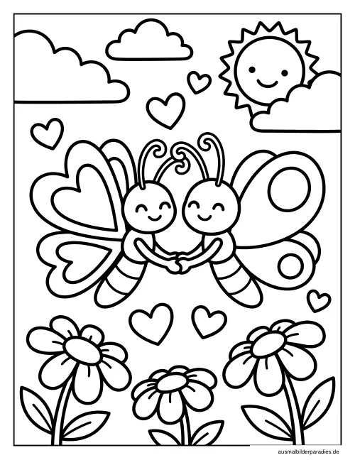 Schmetterling Ausmalbild 31 als Gratis-PDF Schmetterling Ausmalbild 31 - kostenlos zum Ausdrucken