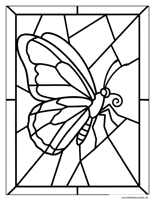 Schmetterling Ausmalbild 5 als Gratis-PDF Schmetterling Ausmalbild 5 - kostenlos zum Ausdrucken