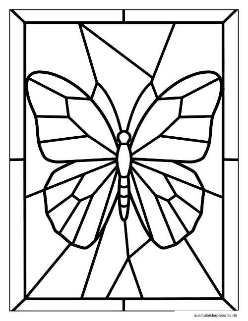 Schmetterling Ausmalbild 6 als Gratis-PDF Schmetterling Ausmalbild 6 - kostenlos zum Ausdrucken