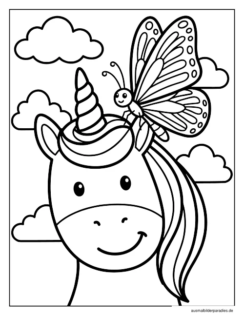 Schmetterling Ausmalbild 8 als Gratis-PDF Schmetterling Ausmalbild 8 - kostenlos zum Ausdrucken