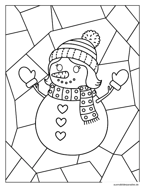 Schneemann Ausmalbilder kostenlos zum Ausdrucken