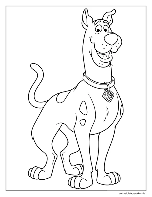 Scooby Doo Ausmalbild 11 - kostenlos zum Ausdrucken