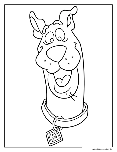 Scooby Doo Ausmalbild 14 - kostenlos zum Ausdrucken
