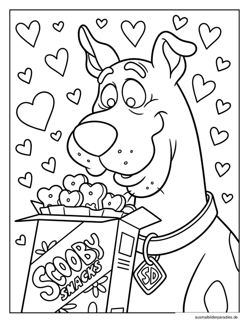 Scooby Doo Ausmalbild 15 - kostenlos zum Ausdrucken