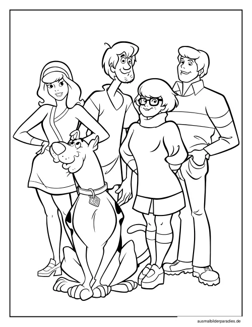 Scooby Doo Ausmalbild 16 - kostenlos zum Ausdrucken