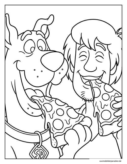 Scooby Doo Ausmalbild 21 - kostenlos zum Ausdrucken