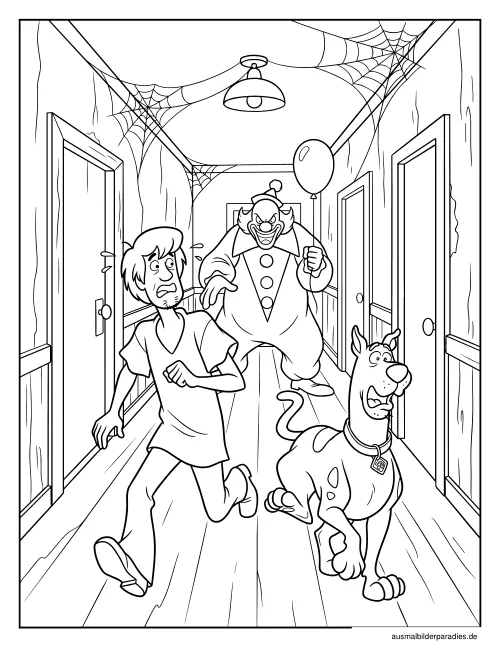 Scooby Doo Ausmalbild 22 - kostenlos zum Ausdrucken