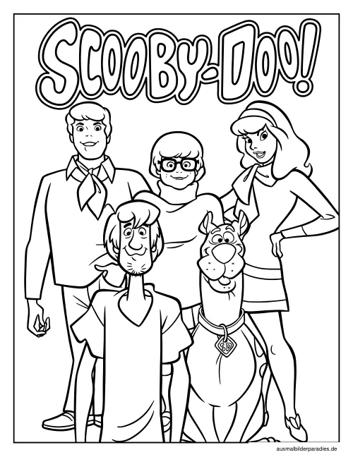 Scooby Doo Ausmalbild 23 - kostenlos zum Ausdrucken