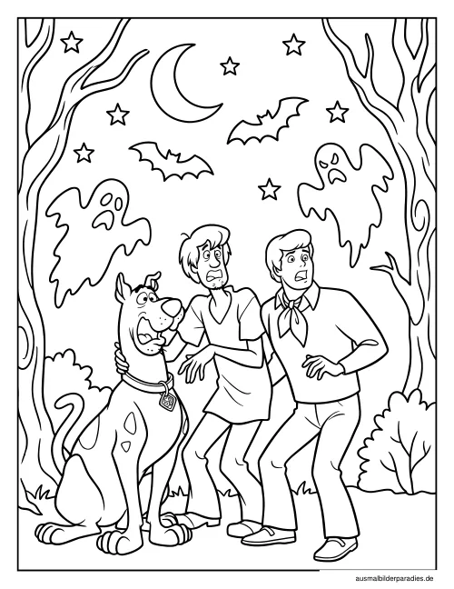Scooby Doo Ausmalbild 24 - kostenlos zum Ausdrucken
