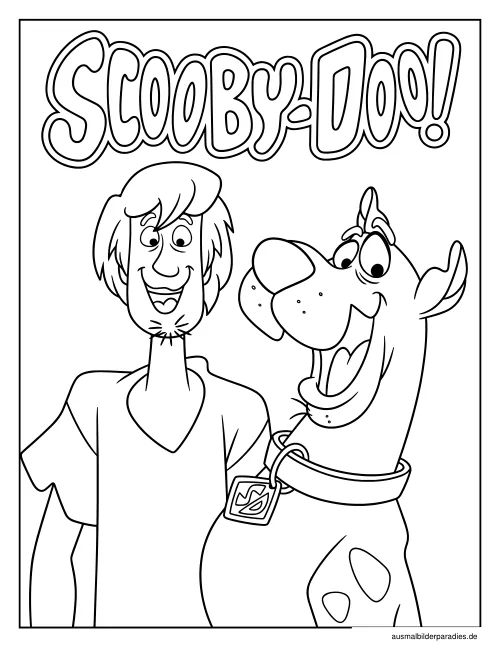 Scooby Doo Ausmalbild 30 - kostenlos zum Ausdrucken