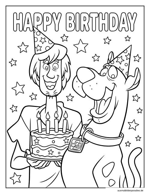 Scooby Doo Ausmalbild 5 - kostenlos zum Ausdrucken