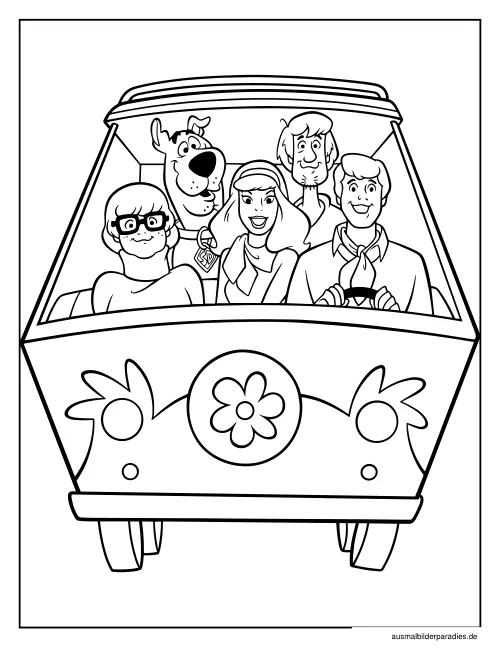 Scooby Doo Ausmalbild 6 - kostenlos zum Ausdrucken