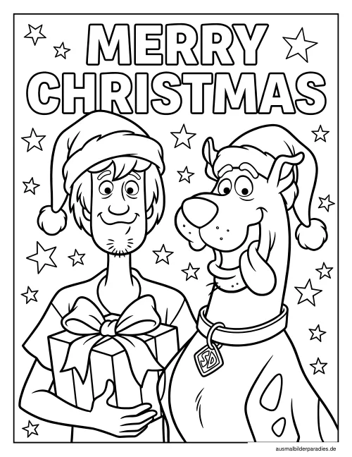 Scooby Doo Ausmalbild 7 - kostenlos zum Ausdrucken