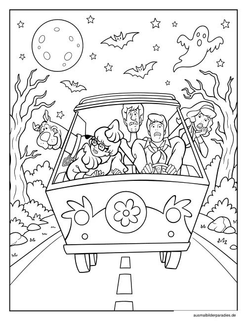 Scooby Doo Ausmalbild 8 - kostenlos zum Ausdrucken