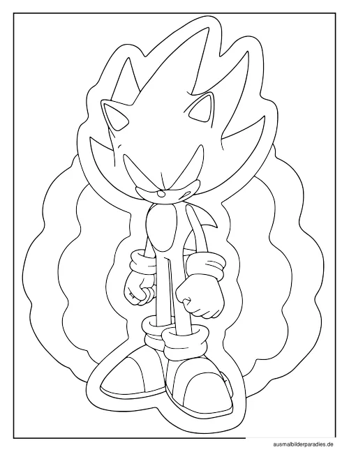 Sonic Ausmalbild 11 - kostenlos zum Ausdrucken