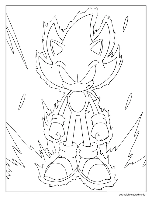 Sonic Ausmalbild 12 - kostenlos zum Ausdrucken