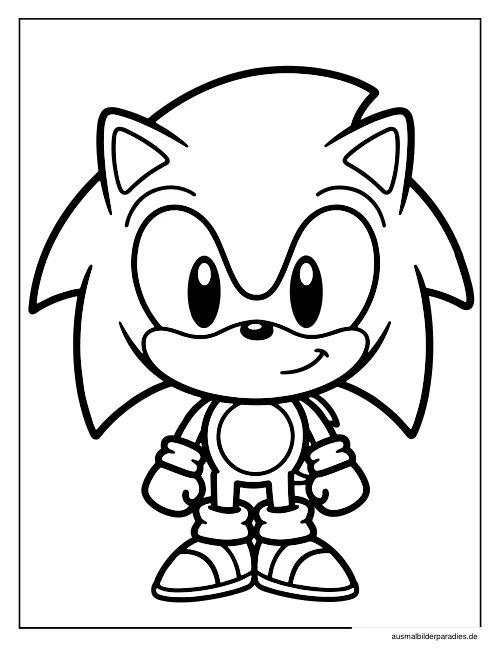 Sonic Ausmalbild 14 - kostenlos zum Ausdrucken