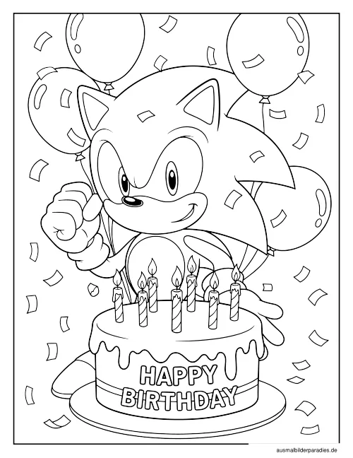 Sonic Ausmalbild 18 - kostenlos zum Ausdrucken