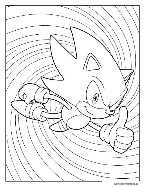 Sonic Ausmalbild 19 - kostenlos zum Ausdrucken