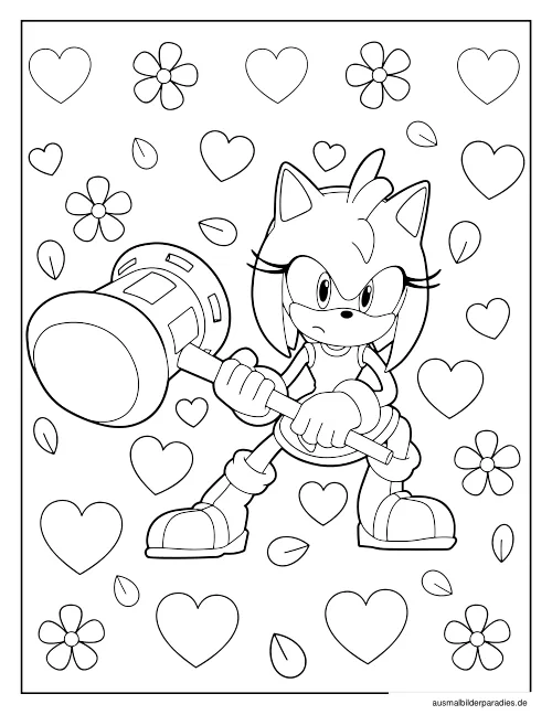 Sonic Ausmalbild 2 - kostenlos zum Ausdrucken