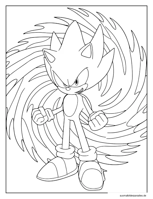 Sonic Ausmalbild 20 - kostenlos zum Ausdrucken