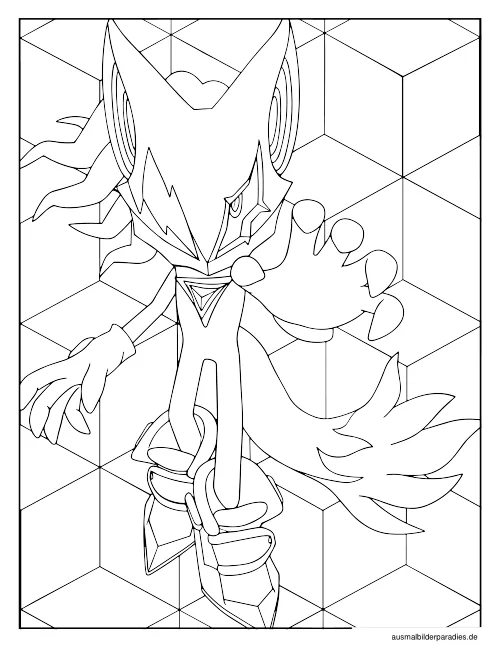 Sonic Ausmalbild 21 - kostenlos zum Ausdrucken