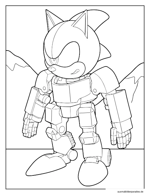 Sonic Ausmalbild 26 - kostenlos zum Ausdrucken