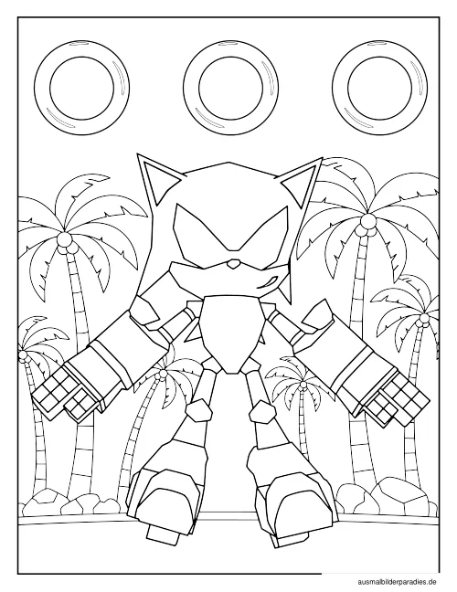 Sonic Ausmalbild 28 - kostenlos zum Ausdrucken