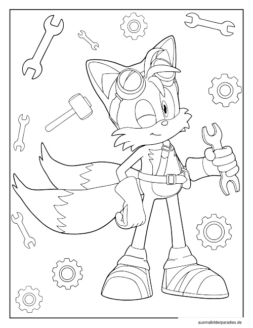 Sonic Ausmalbild 29 - kostenlos zum Ausdrucken